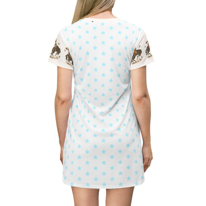 Rodeo & Blue Star Print T-Shirt Dress
