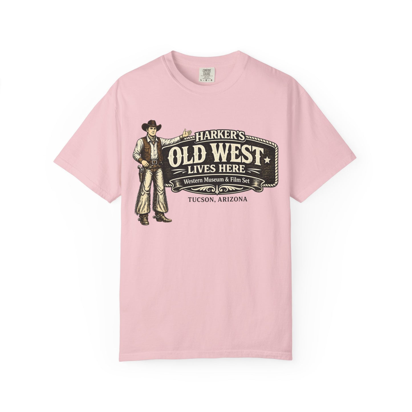 Harker's Old West Lives Here T-Shirt — Vintage Cowboy Tucson Arizona Tee