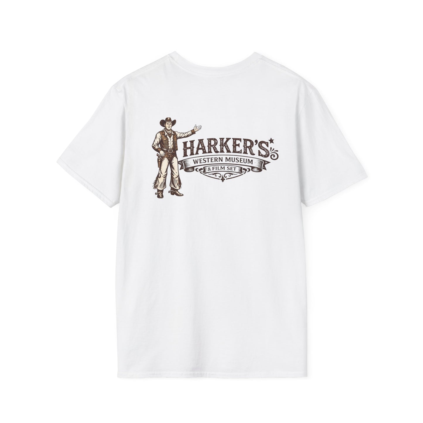 Harker's Western Museum Unisex T-Shirt — Harker's Vintage Chest Patch Style Tee