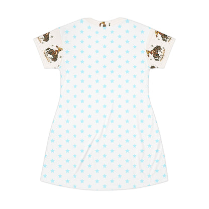 Rodeo & Blue Star Print T-Shirt Dress