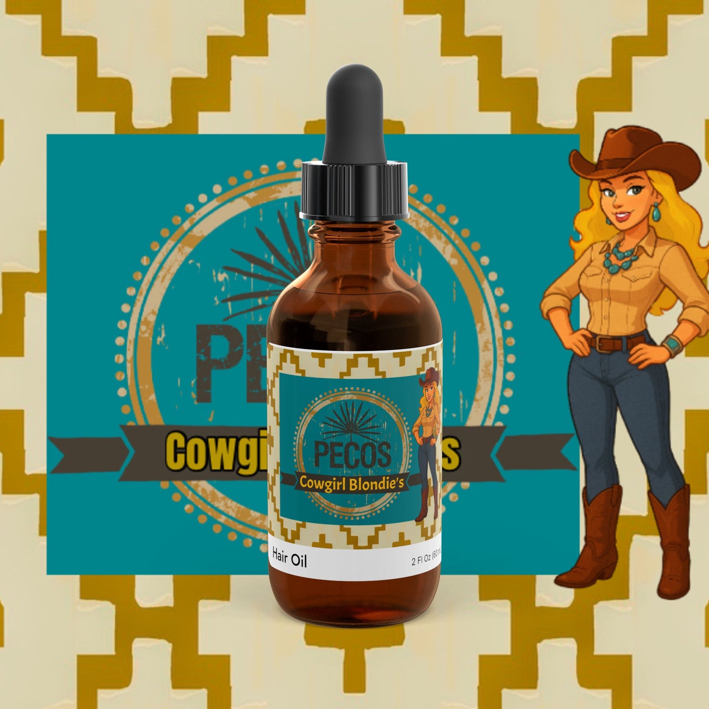 Cowgirl Blondie"s Pecos Hair Oil, 2oz