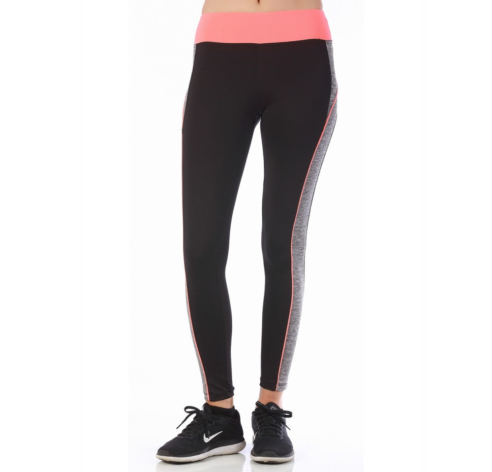 Activewear 2PC Set Color Block Racerback Top with Pant 153406
