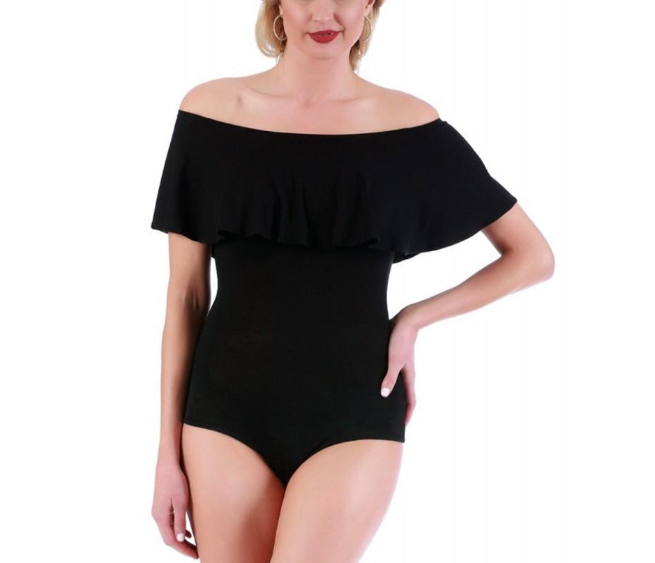 Flounce Off the Shoulder Bodysuit 153542