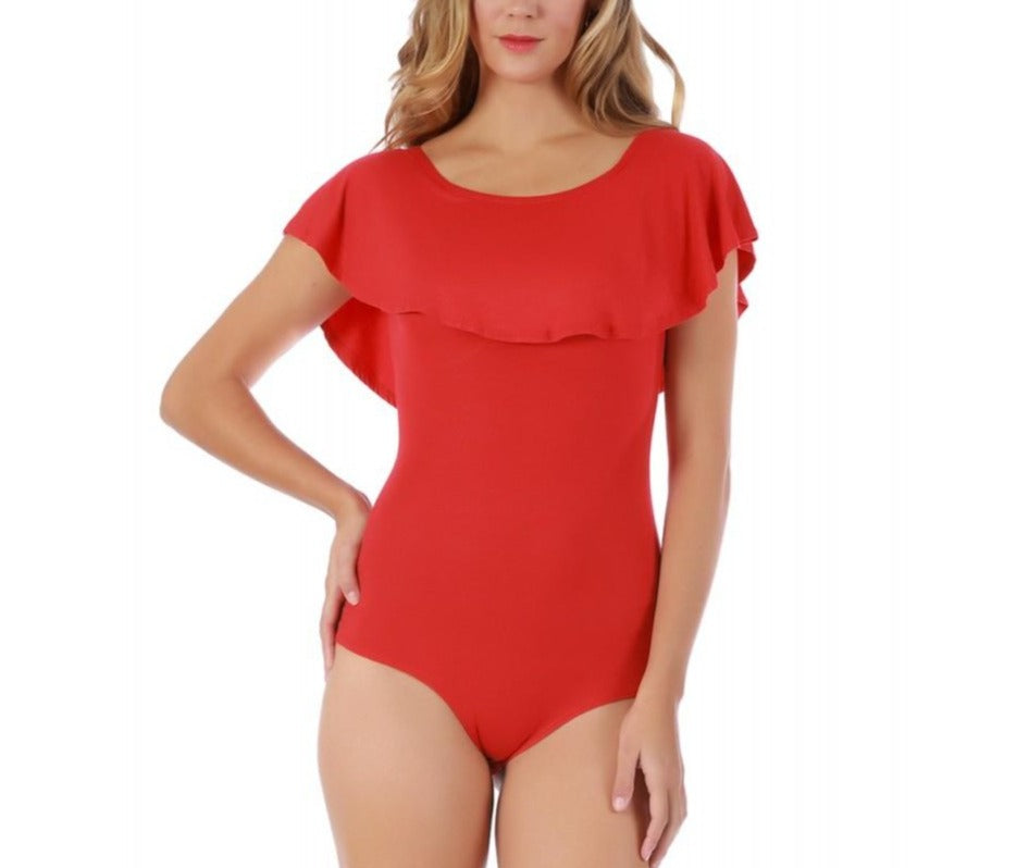 Flounce Off the Shoulder Bodysuit 153542