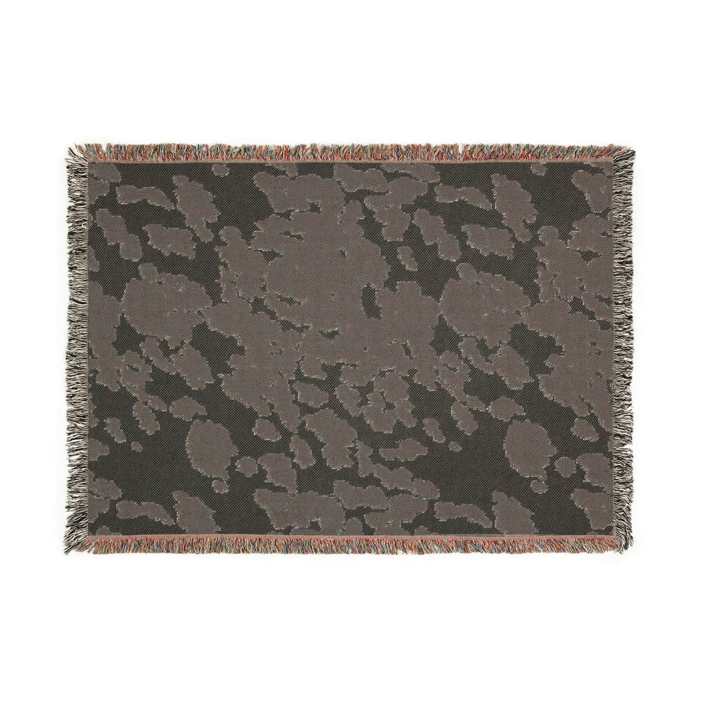 Cowhide Pattern Woven Blanket — Rustic Western Throw for Living Room & Cabin
