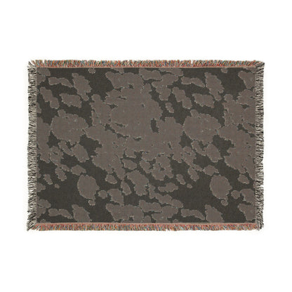 Cowhide Pattern Woven Blanket — Rustic Western Throw for Living Room & Cabin