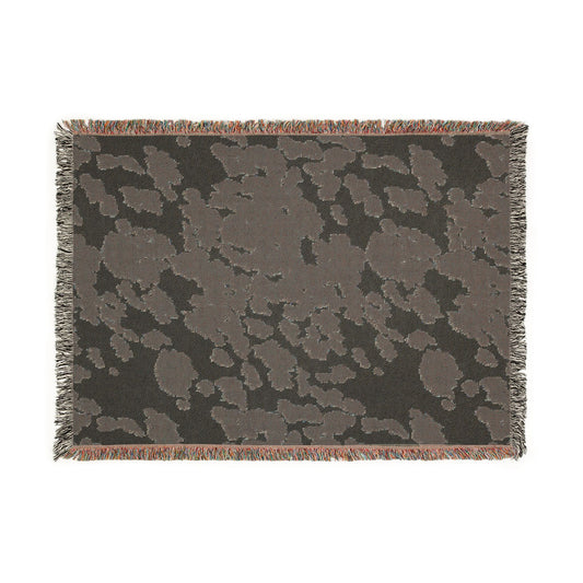 Cowhide Pattern Woven Blanket — Rustic Western Throw for Living Room & Cabin