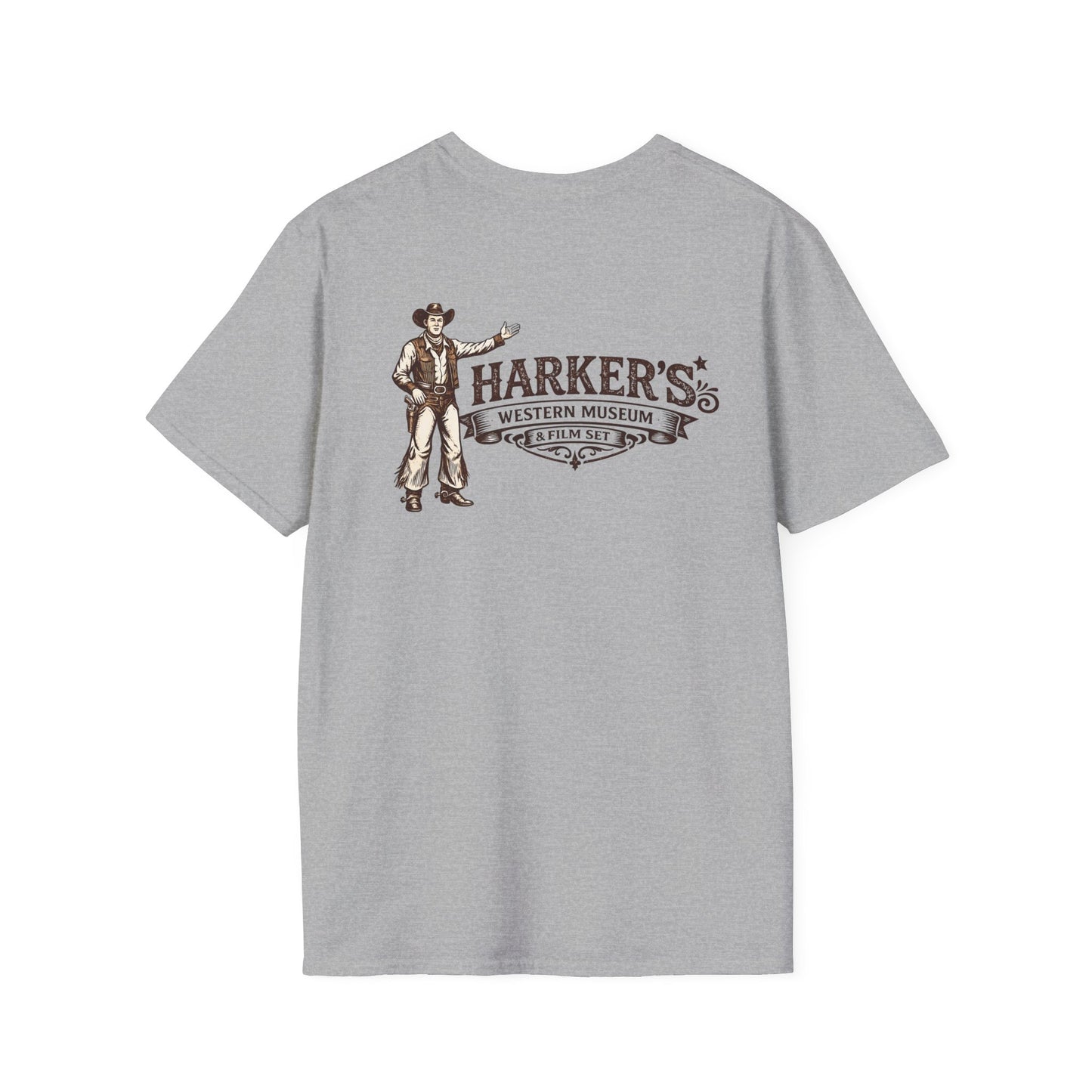 Harker's Western Museum Unisex T-Shirt — Harker's Vintage Chest Patch Style Tee
