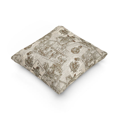 Old West Artistic Woven Pillow for Cozy Living Spaces, Housewarming Gift, Boho Decor, Eco-Friendly Cushion, Home Accent for All Seasons