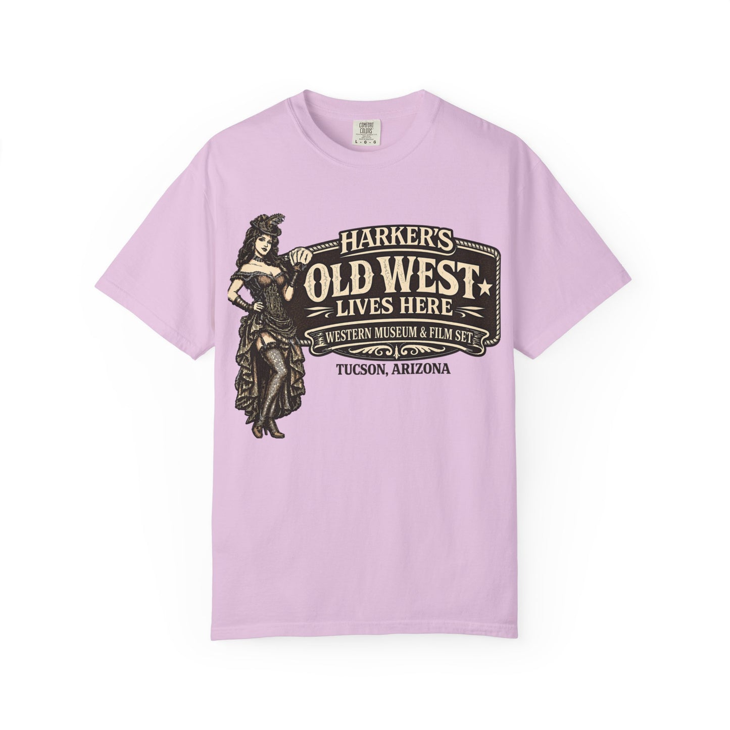 Harker's Old West Saloon T-Shirt —  Old West Lives Here” Vintage Tee