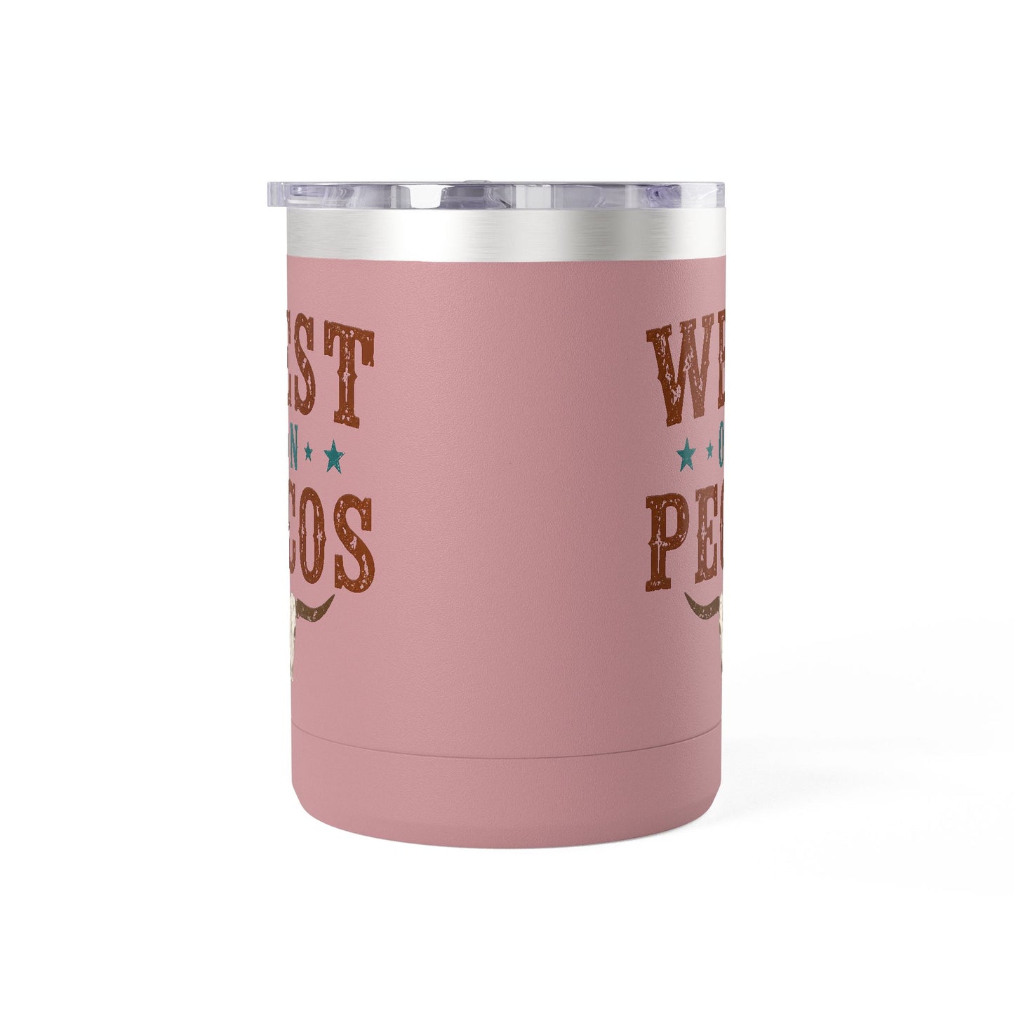 Western West on Pecos Coffee Mug — 15oz Rancher Travel Tumbler (No-Spill)