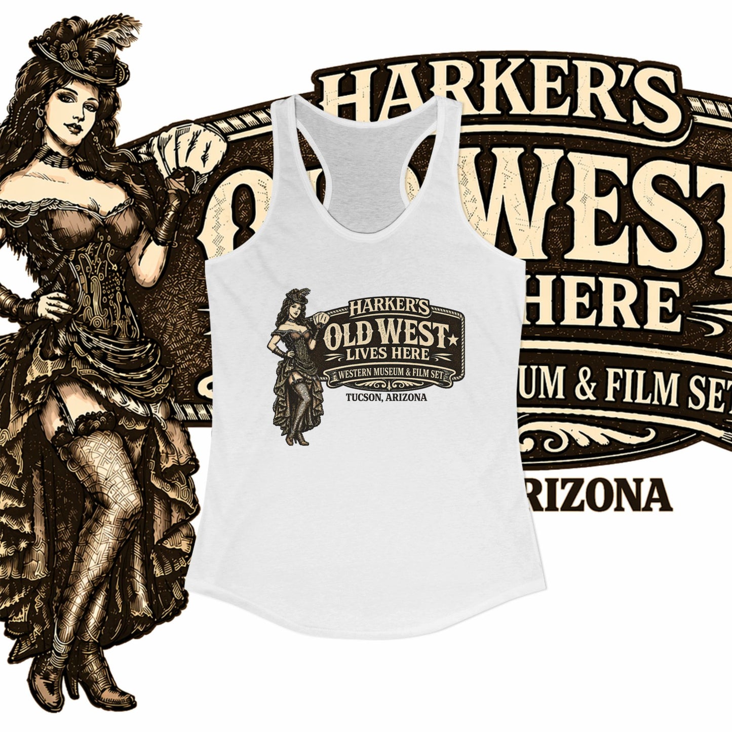 Harker's Saloon Girl Women's Ideal Racerback Tank