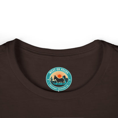 Western Cowgirl Riding Bucking Bronco T-Shirt — Vintage Rodeo Graphic Tee for Women