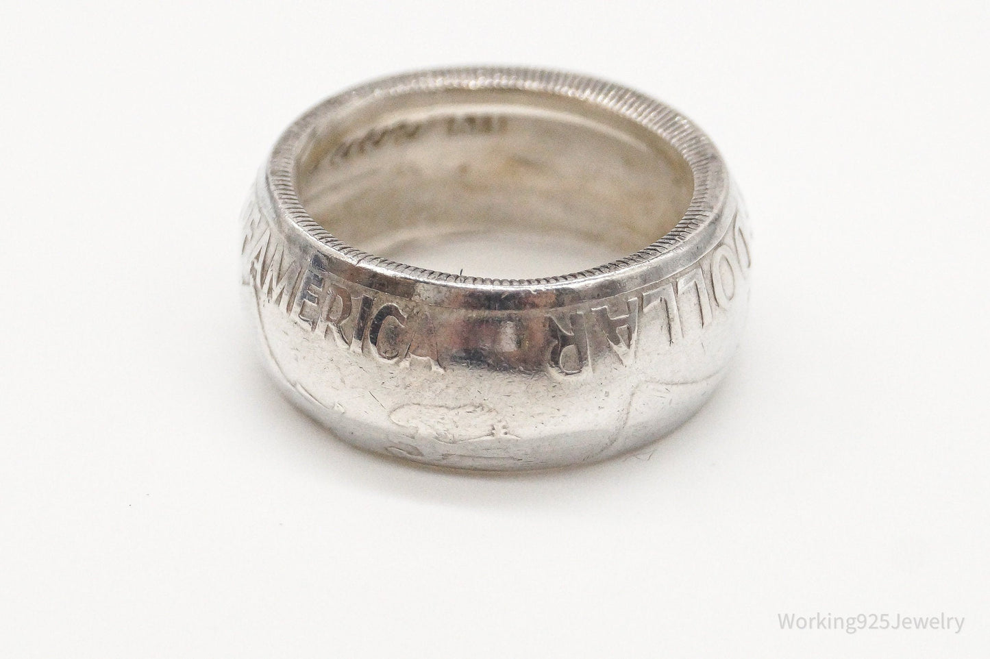 Vintage 1960 Half Dollar Silver Ring - Size 7