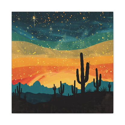 Rustic Western Scene Canvas Wall Art