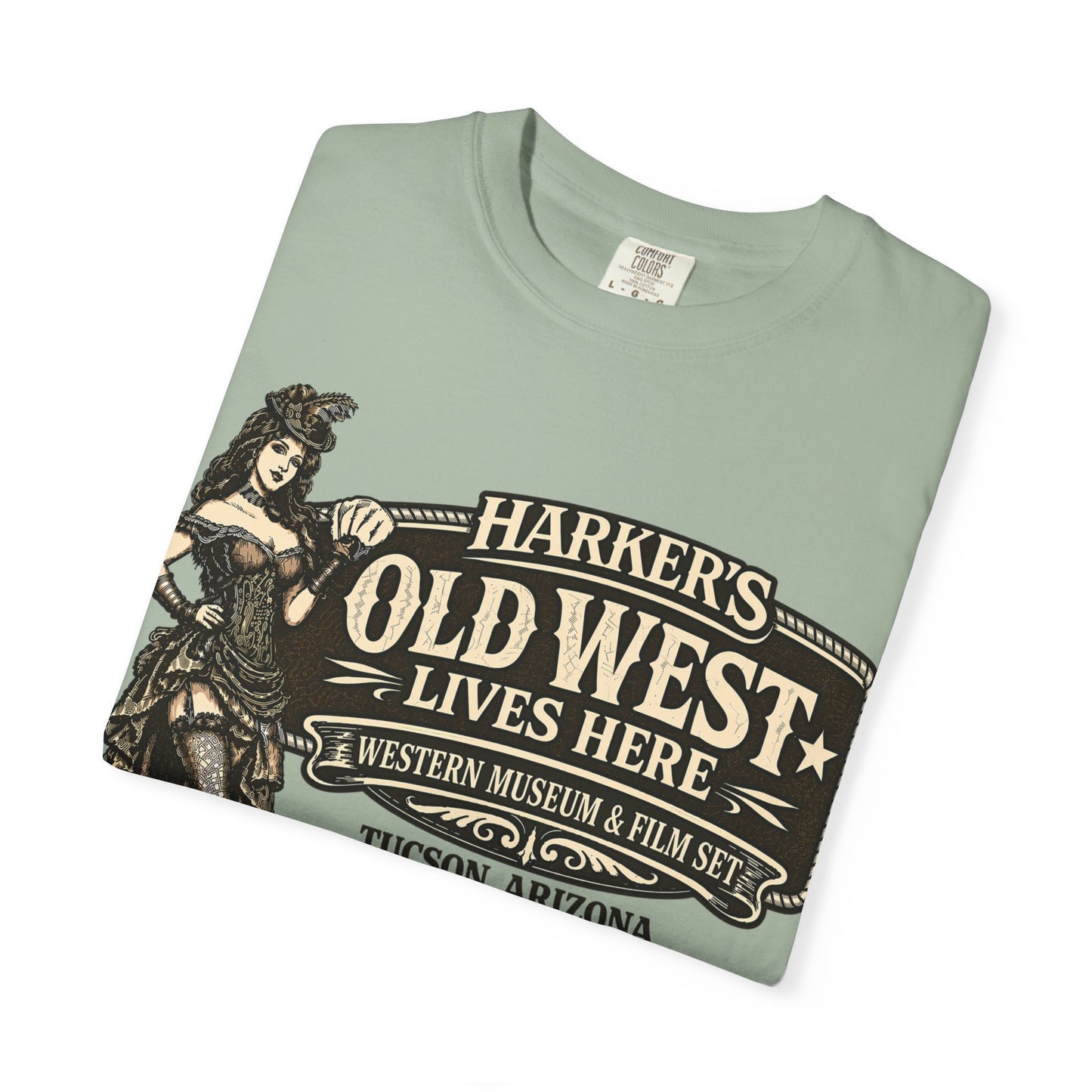 Harker's Old West Saloon T-Shirt —  Old West Lives Here” Vintage Tee