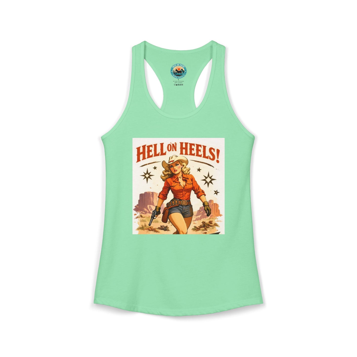 Hell on Heels Women's Ideal Racerback Tank T-shirt