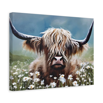 Highland Cow Decor Canvas Wall Art