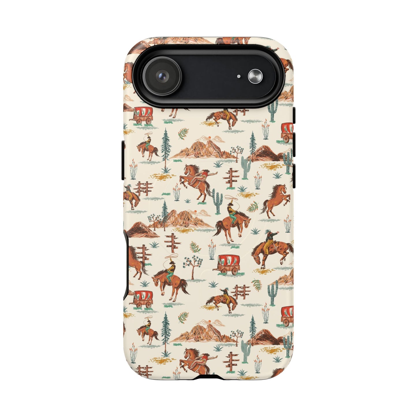 Western Cowboy Pattern Tough Magnetic Phone Case