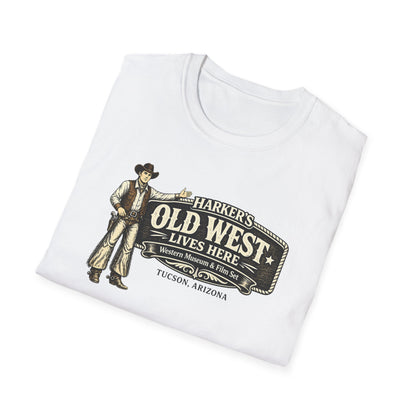Harker's Old West T-Shirt – “Harker’s Old West Lives Here” Vintage Western Tee