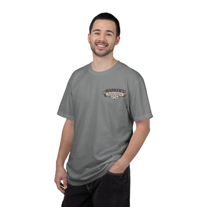 Harker's Gambler Unisex T-Shirt — “Harker’s Old West Lives Here” Vintage Western Tee