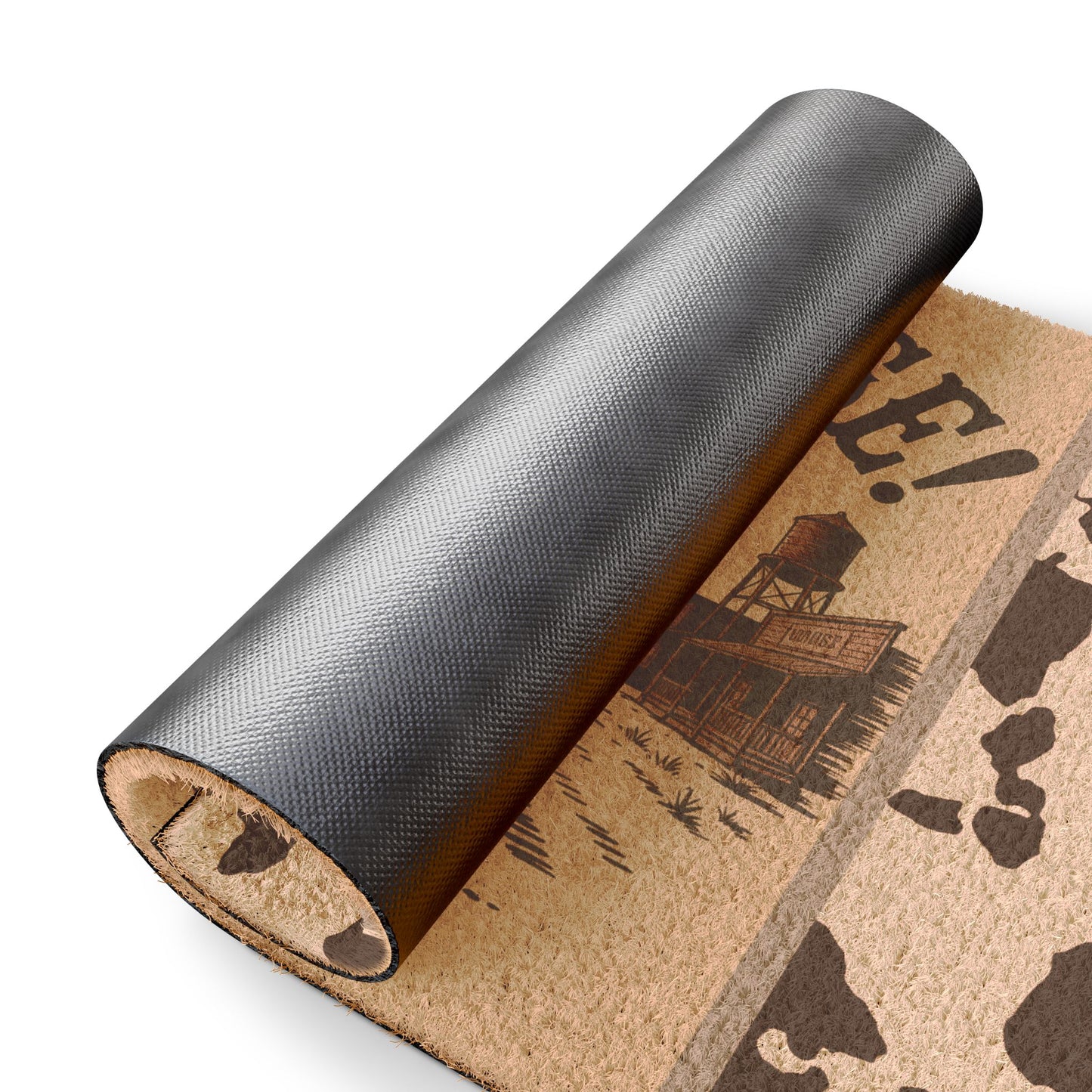 Western-themed Doormat with 'VAMOOSE!' Design, Rustic Entryway Mat, Cowboy Welcome Mat, Funny Home Décor, Cowboy Inspired Gift