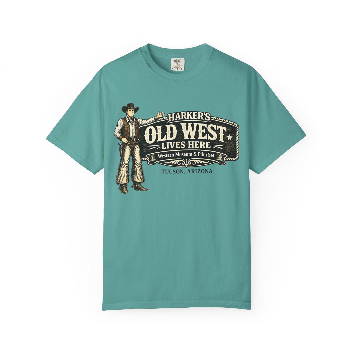 Harker's Old West Lives Here T-Shirt — Vintage Cowboy Tucson Arizona Tee