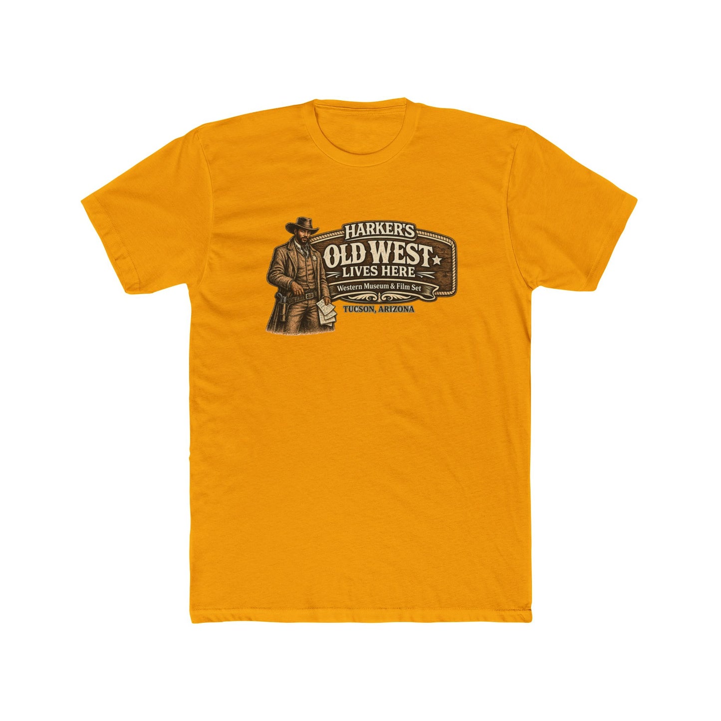 Harker's Bounty Hunter  — 'Old West Lives Here' Vintage Western Ranch Tee