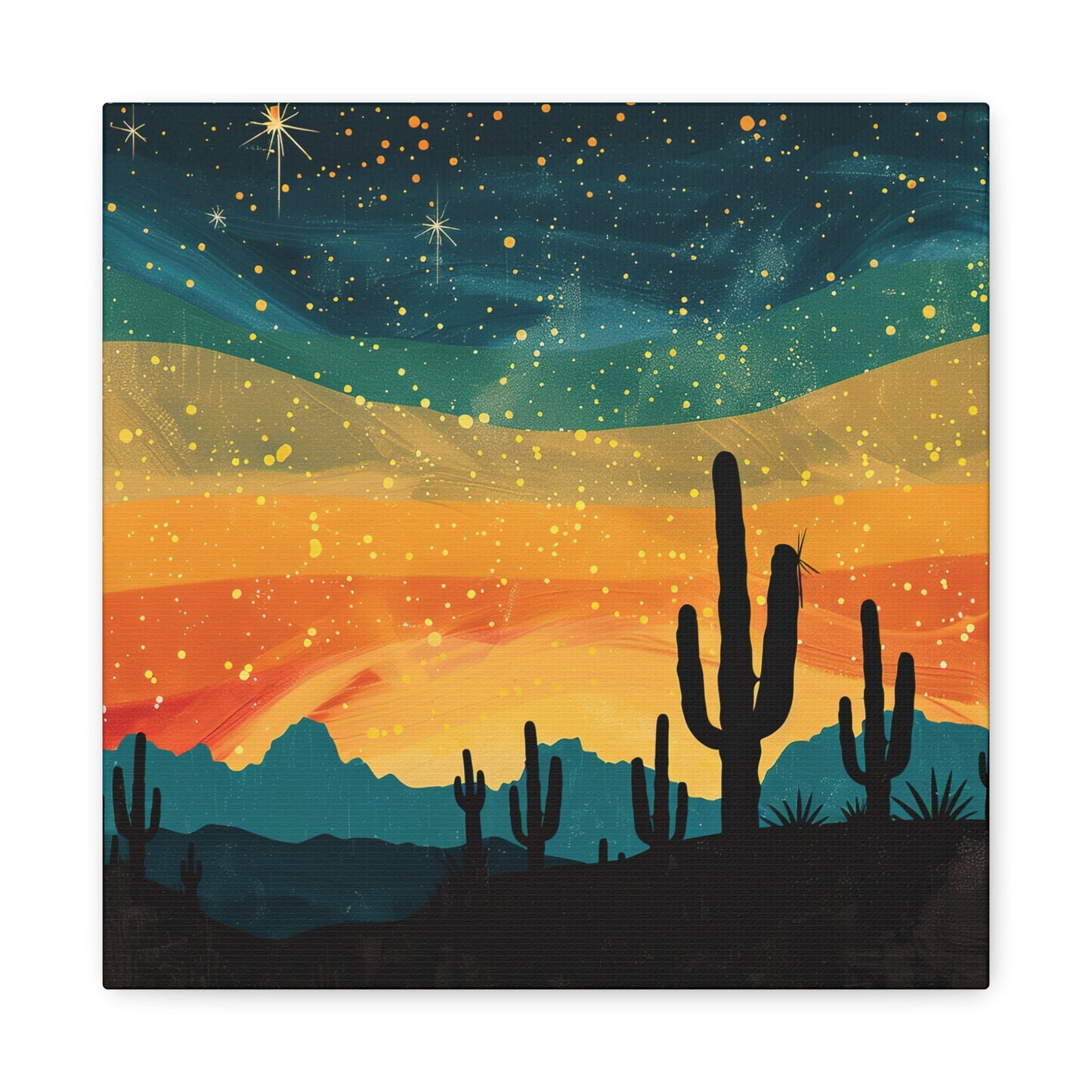 Rustic Western Scene Canvas Wall Art