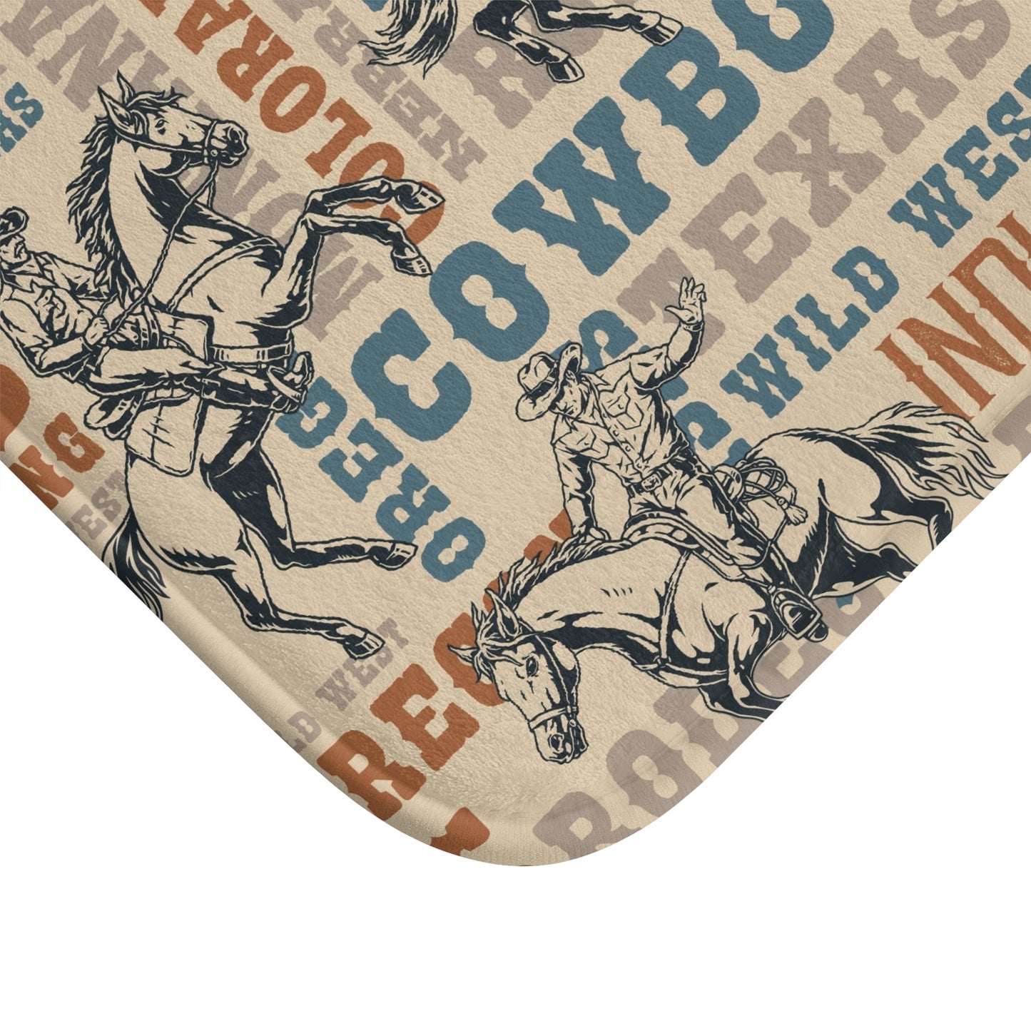 Western Cowboy Bath Mat - Rustic Home Decor