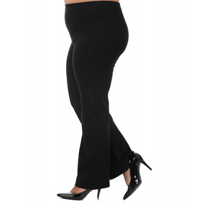 InstantFigure Curvy Plus Size Straight Wide Leg Pant 16803MC