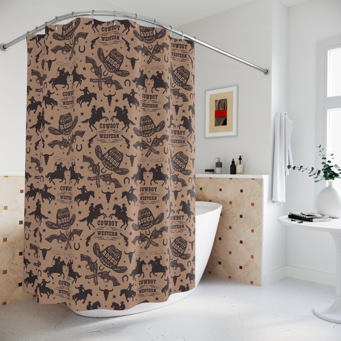 Western Cowboy Shower Curtains - Rustic Rodeo Design for Home Decor