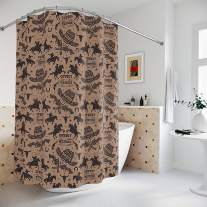 Western Cowboy Shower Curtains - Rustic Rodeo Design for Home Decor