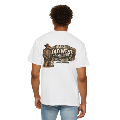 Harker's Bounty Hunter Unisex T-Shirt — “Harker’s Old West Lives Here” Vintage Western Tee