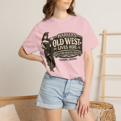 Harker's Old West Saloon T-Shirt —  Old West Lives Here” Vintage Tee
