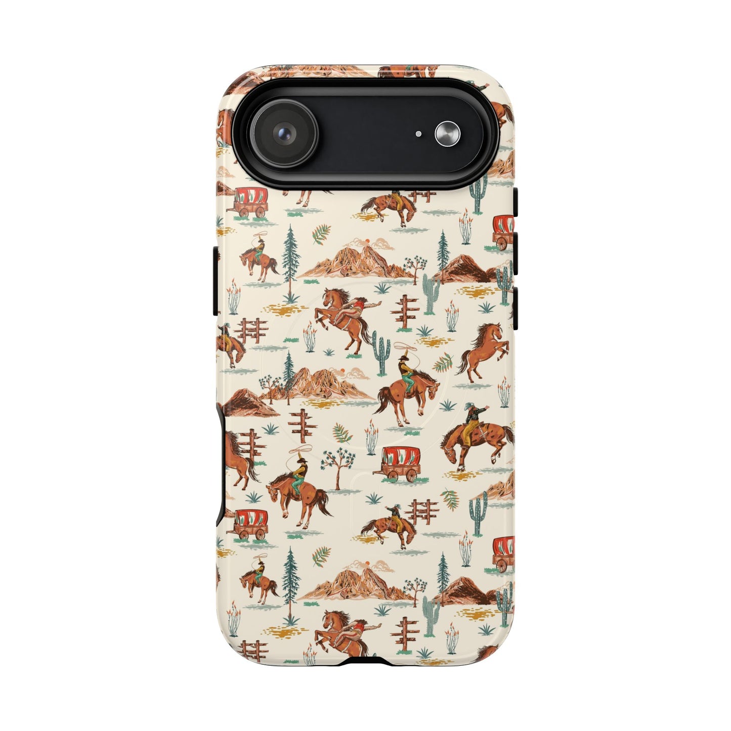 Western Cowboy Pattern Tough Magnetic Phone Case