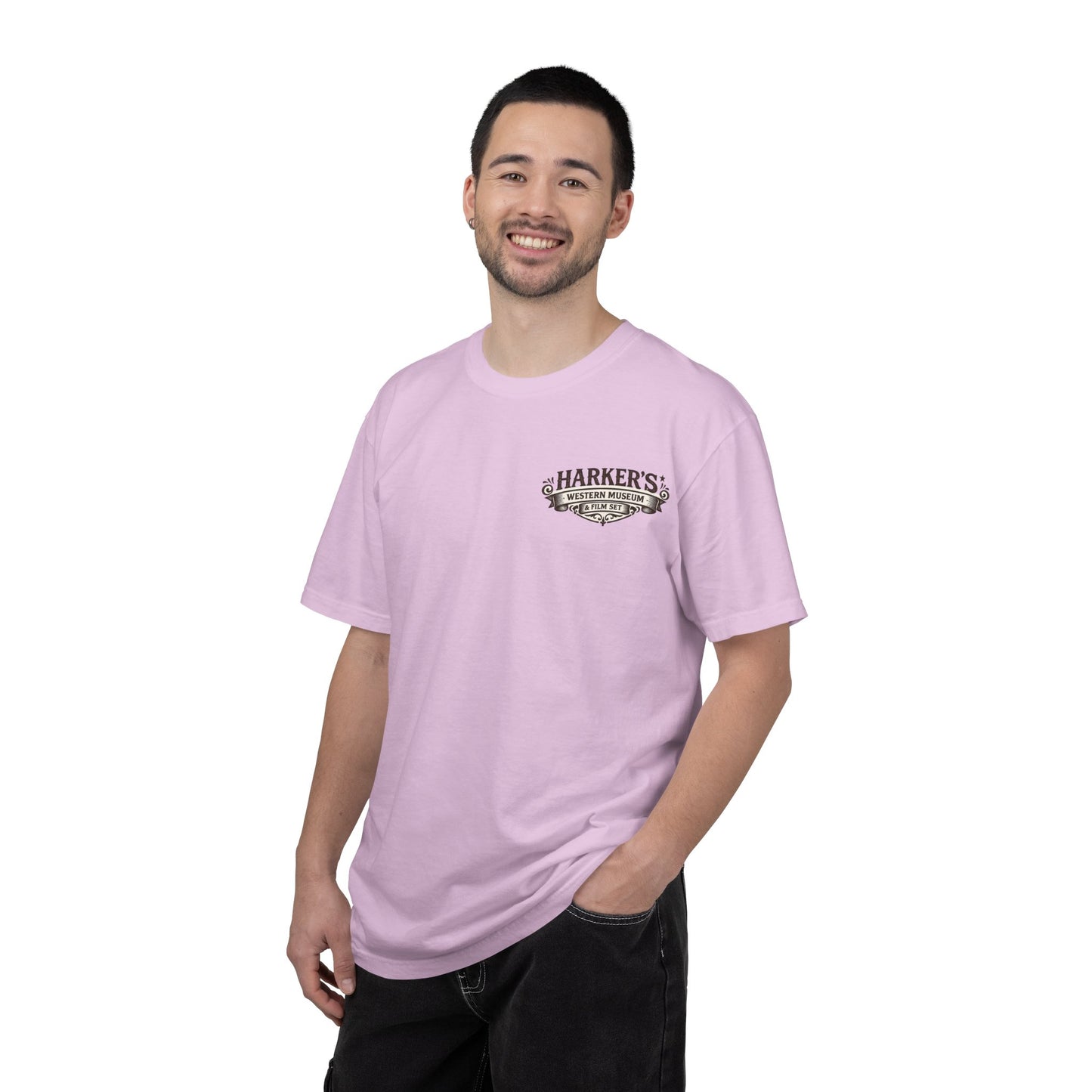 Harker's Gambler Unisex T-Shirt — “Harker’s Old West Lives Here” Vintage Western Tee