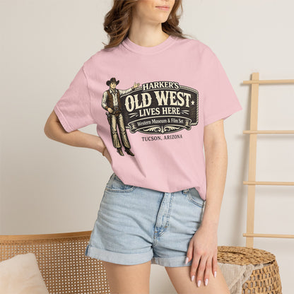 Harker's Old West Lives Here T-Shirt — Vintage Cowboy Tucson Arizona Tee