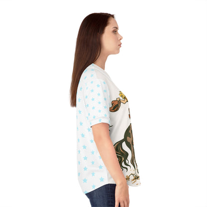 Cowgirl Rodeo Baseball Jersey — Vintage Western Horse Graphic Women’s Shirt
