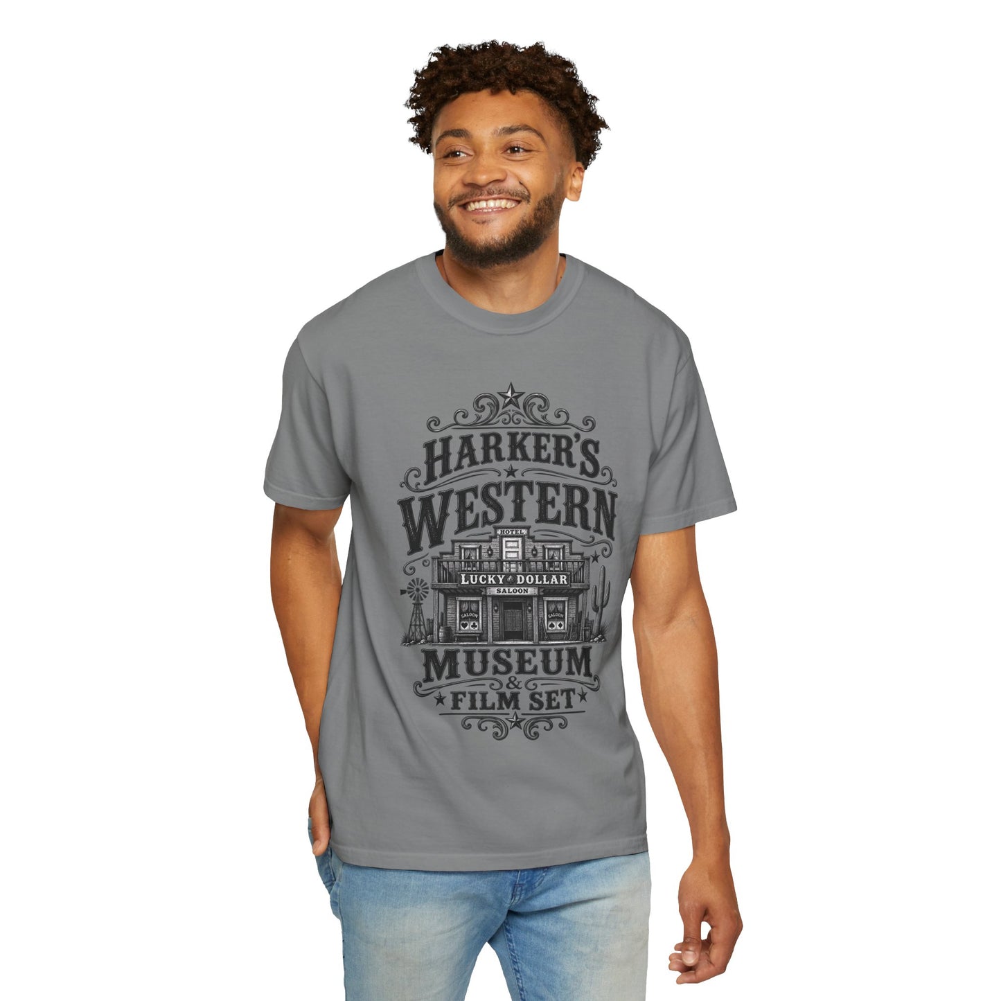 Western Museum T-Shirt — Harker’s Lucky Dollar Film Set Vintage Graphic Tee
