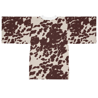 Western Cozy Animal Print Kimono Robe, Stylish Loungewear, Relaxing Home Attire, Perfect for Gifting, Versatile Fashion Statement