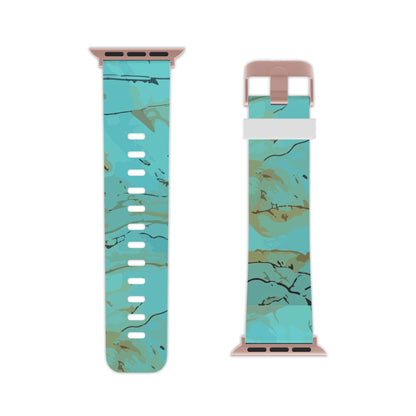 Turquoise Marble Art Apple Watch Band