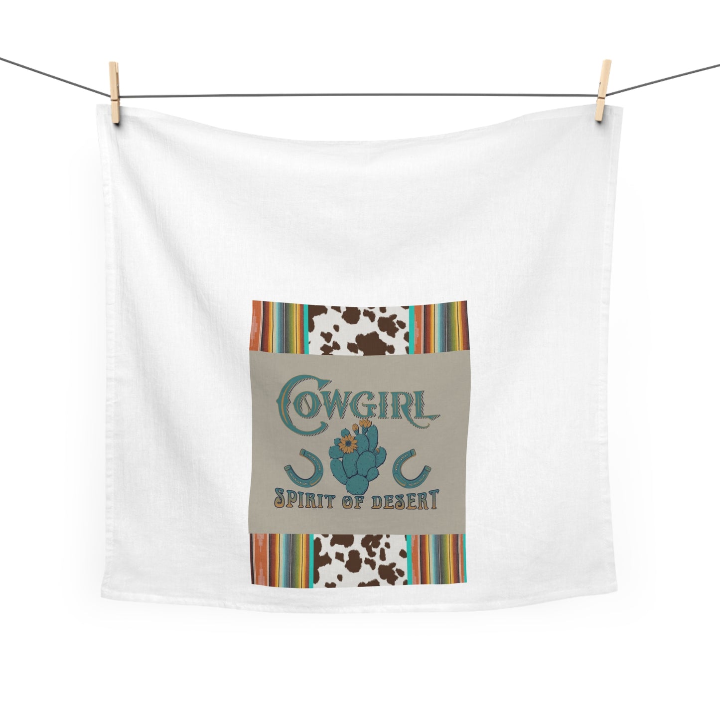Cowgirl Spirit of Desert Tea Towel