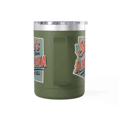 She's From Arizona 15oz Tumbler Mug — Retro State Pride Coffee Cup