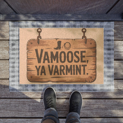 Quirky Doormat with Rustic Charm | Funny Home Decor, Welcome Mat, Gift for New Home, Indoor/Outdoor Rug, Housewarming Gift, Vamoose Ya [...]
