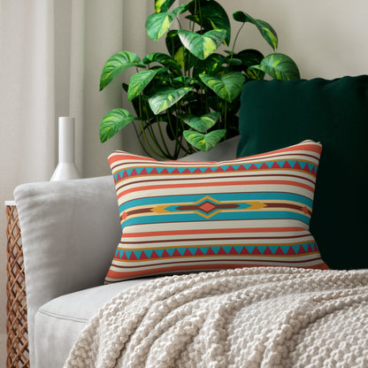 Southwestern and Cactus Pattern Lumbar Pillow - Bohemian Home Decor