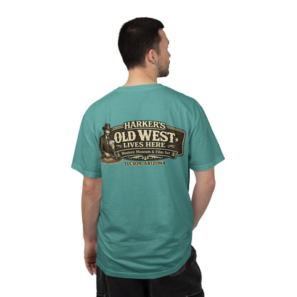 Harker's Gambler Unisex T-Shirt — “Harker’s Old West Lives Here” Vintage Western Tee