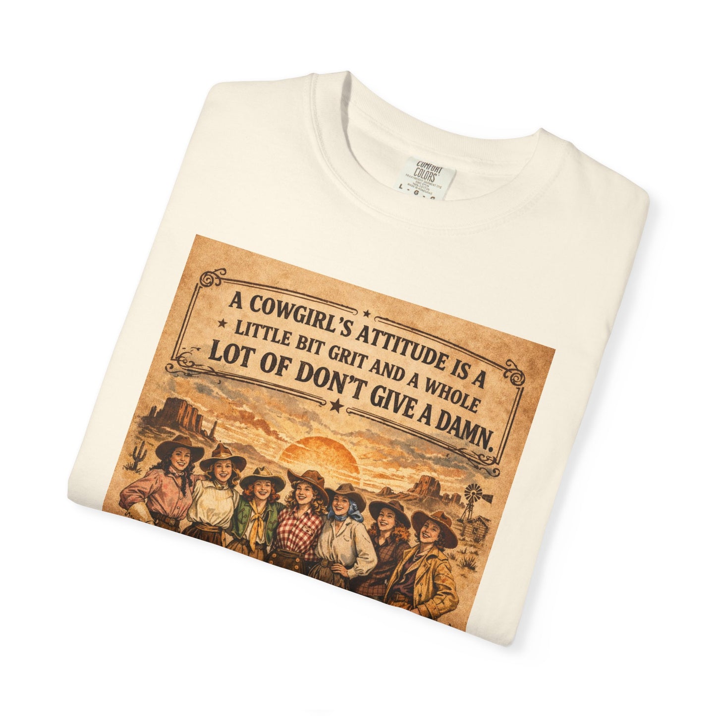 Cowgirl Attitude Graphic T-Shirt — "Welcome to the West" Vintage Western Tee