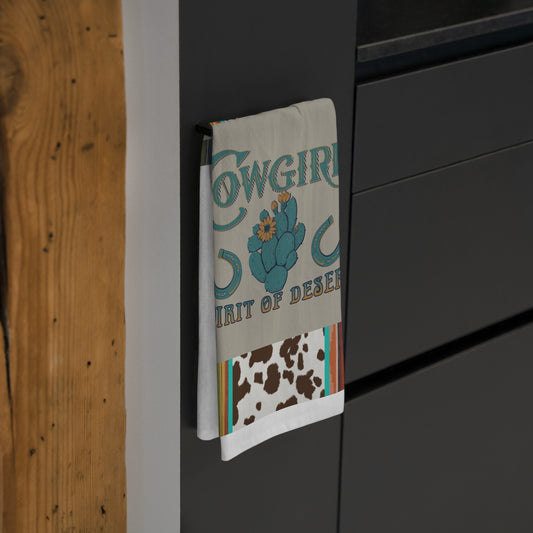 Cowgirl Spirit of Desert Tea Towel
