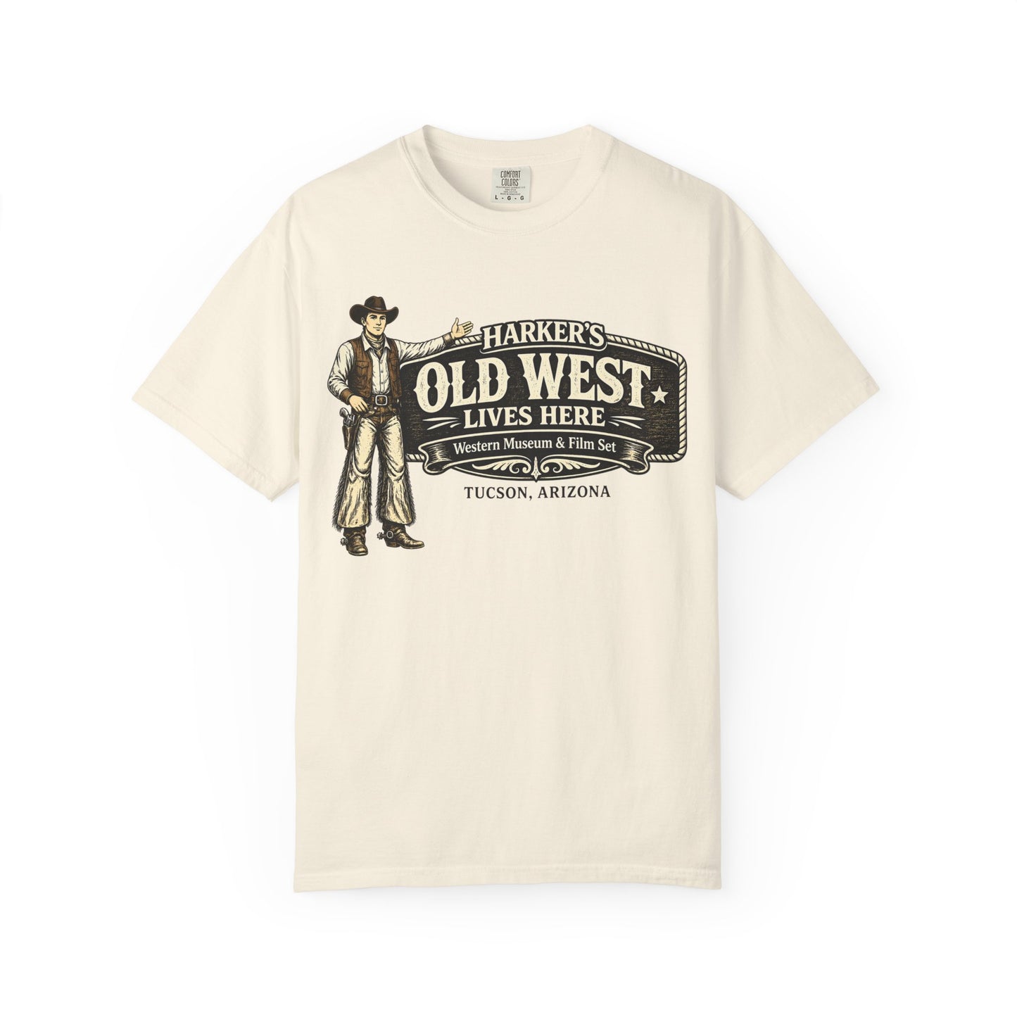 Harker's Old West Lives Here T-Shirt — Vintage Cowboy Tucson Arizona Tee